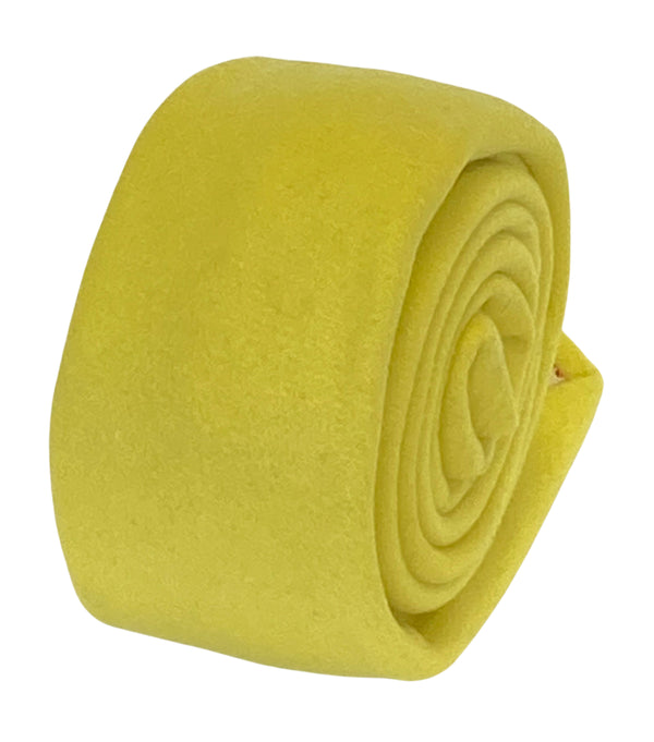 bright mustard sunshine yellow  wool slim tie